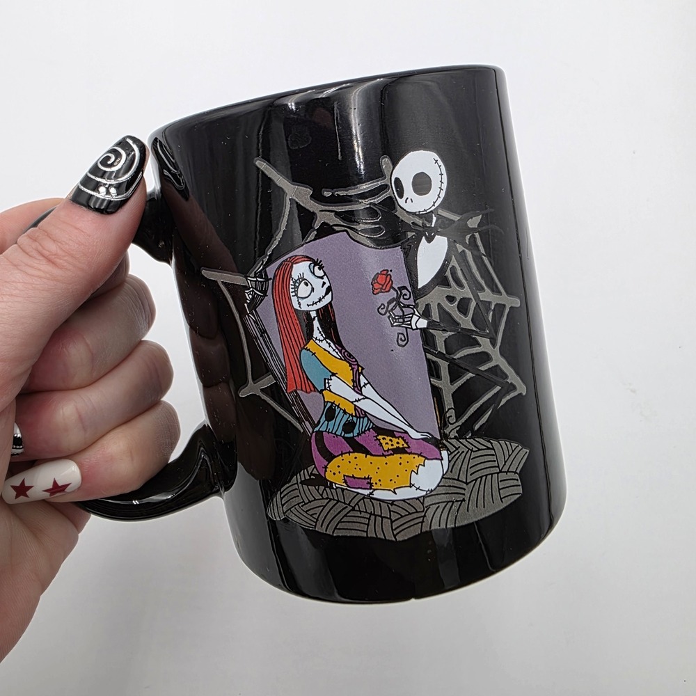 Disney Nightmare Before Christmas Jack Sally Mug Culturefly Black 14oz